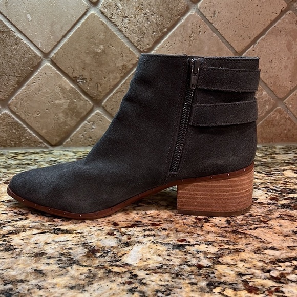 Bleecker & Bond Georgia Leather Suede Grey Ankle Boots Size 10 - Picture 6 of 11
